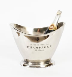 Vintage Nickel-Plated Champagne Cooler Ice Bucket 20th Century