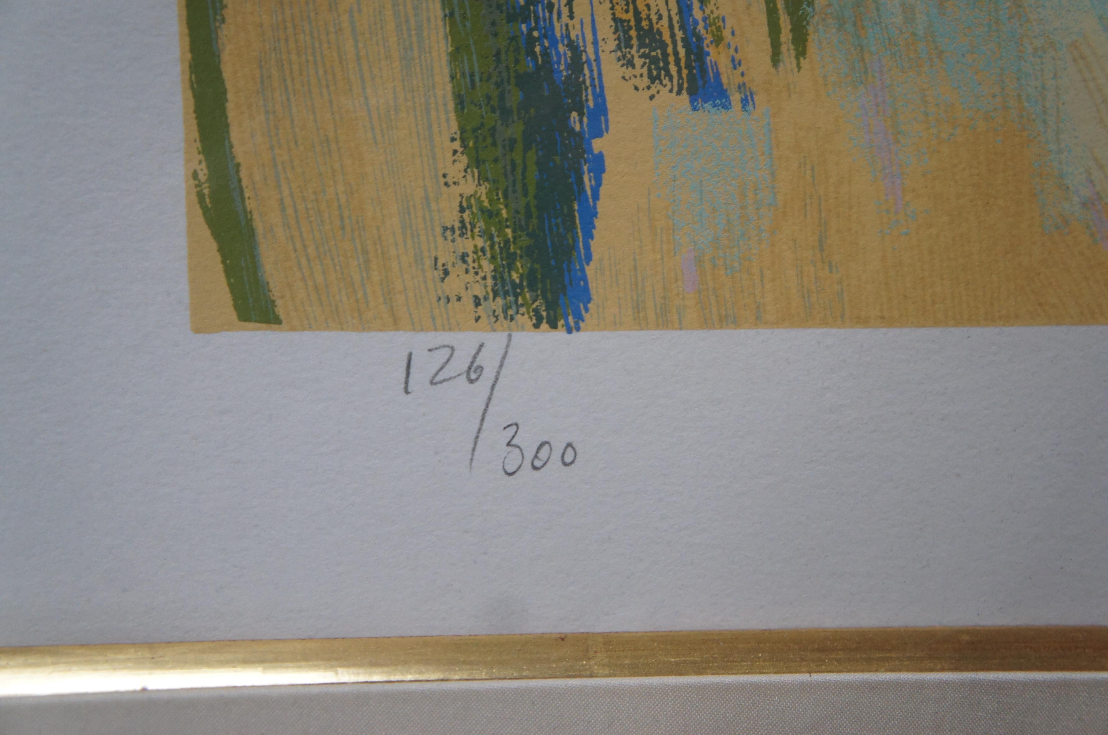 Paper Vintage Nicola Simbari Impressionist Beach Picnic Landscape Serigraph Print