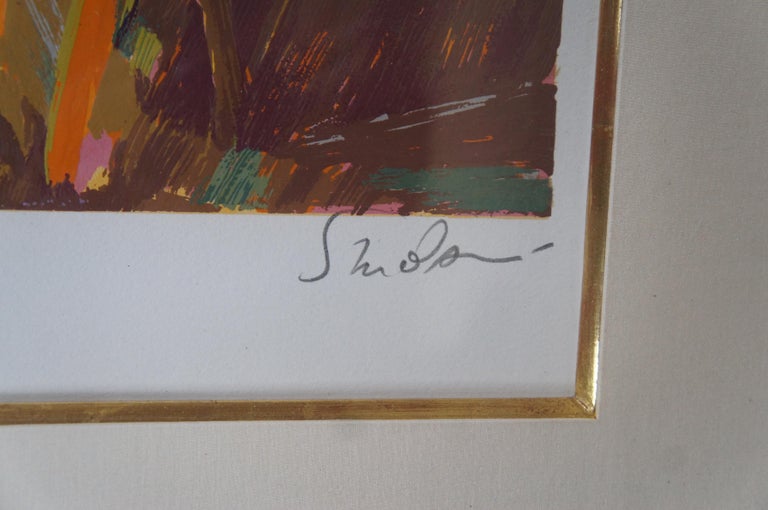 Vintage Nicola Simbari Impressionist Beach Picnic Landscape Serigraph ...