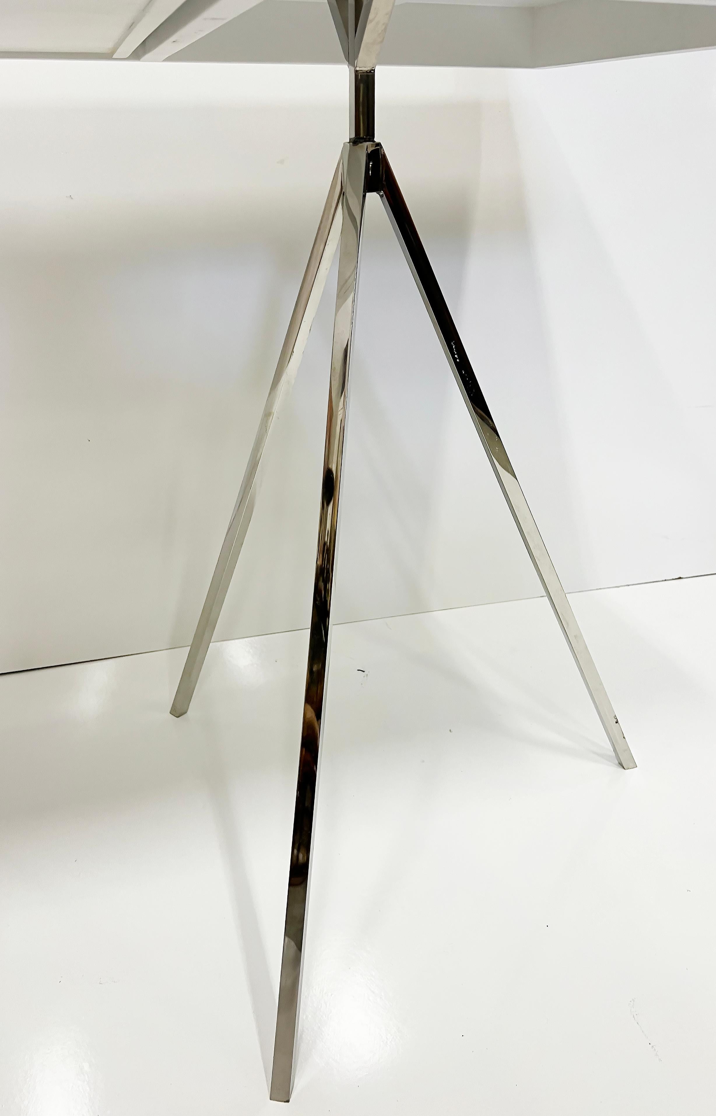 Vintage Niedermaier Furniture Mundo Tripod Desk Stainless Steel and Lacquer 1