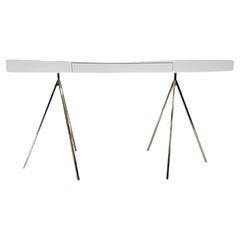 Vintage Niedermaier Furniture Mundo Tripod Desk Stainless Steel and Lacquer