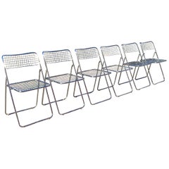 Vintage Niels Gammelgaard 1978 IKEA chaises pliantes Model No, Ted, Set of 6