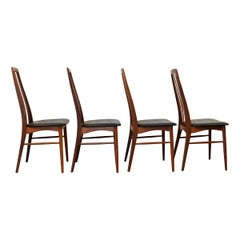Vintage Niels Koefoed Model Eva Teak Dining Chairs, Set of 4