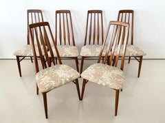 Vintage Niels Koefoed Teakholz-Esszimmerstühle, 8er-Set, maßgefertigte Neupolsterung