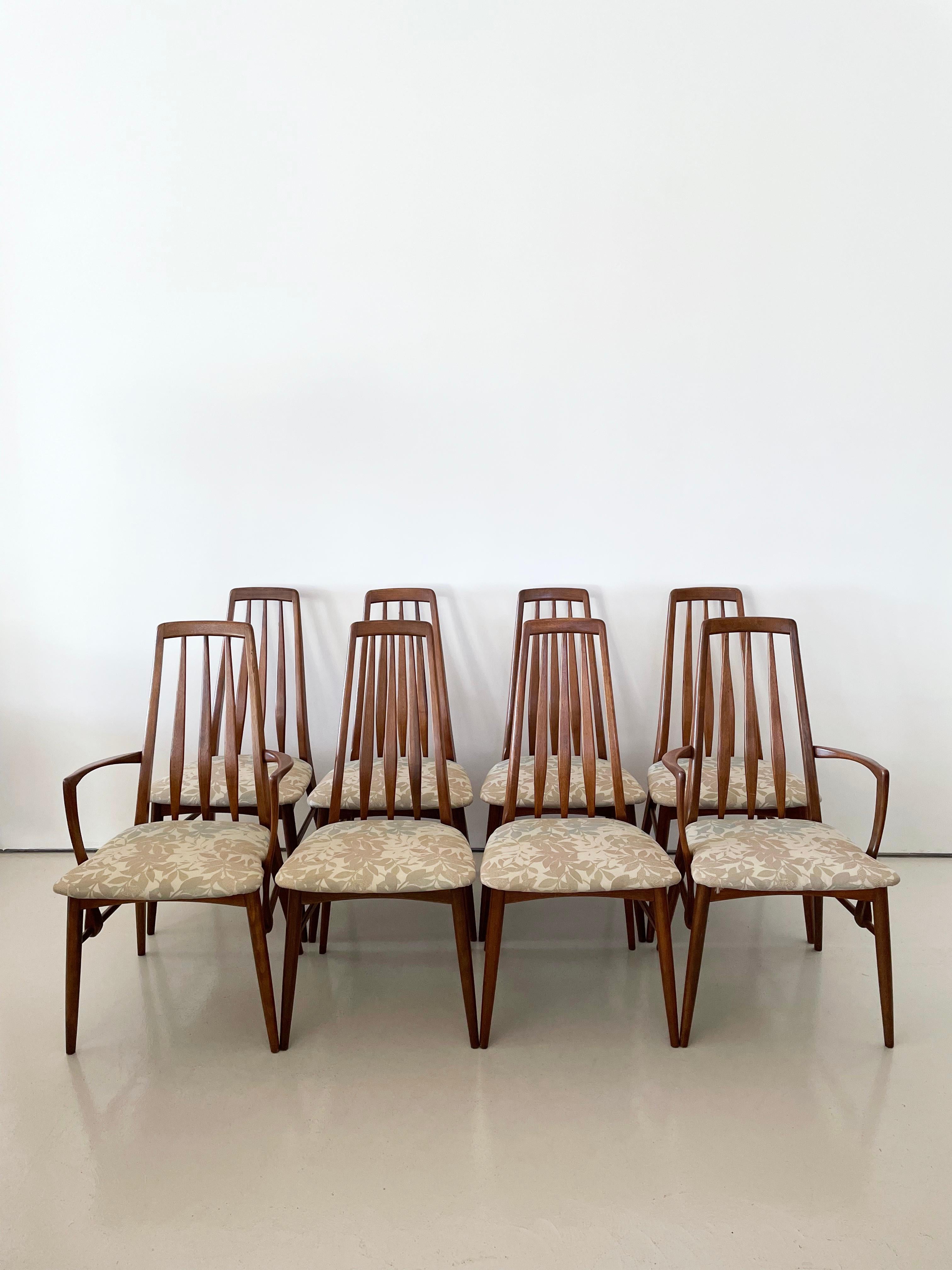 Danese Sedie da pranzo in teak vintage di Niels Koefoed, set di 8, da rivestire su misura in vendita