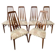 Vintage Niels Koefoed Teak Dining Chairs, Set of 8, for Custom Reupholstery