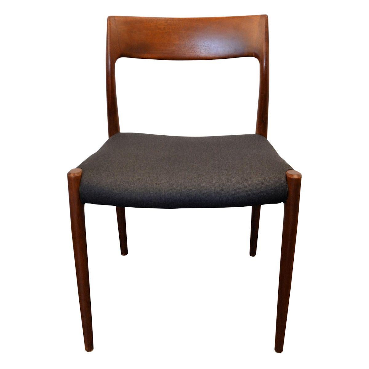 Vintage Niels O. Møller Teak Dining Chairs, Model 77 and Model 57, Set of 6 4