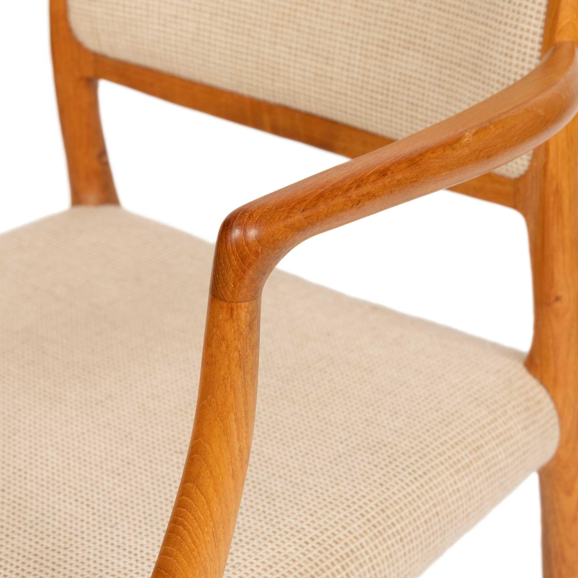 Set di 6 poltrone vintage in teak massiccio Niels Otto Møller #65 in vendita 2