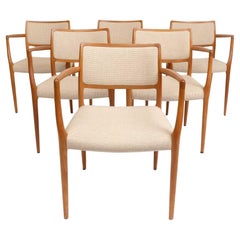 Vintage Niels Otto Møller #65 Sillones de teca maciza Juego de 6