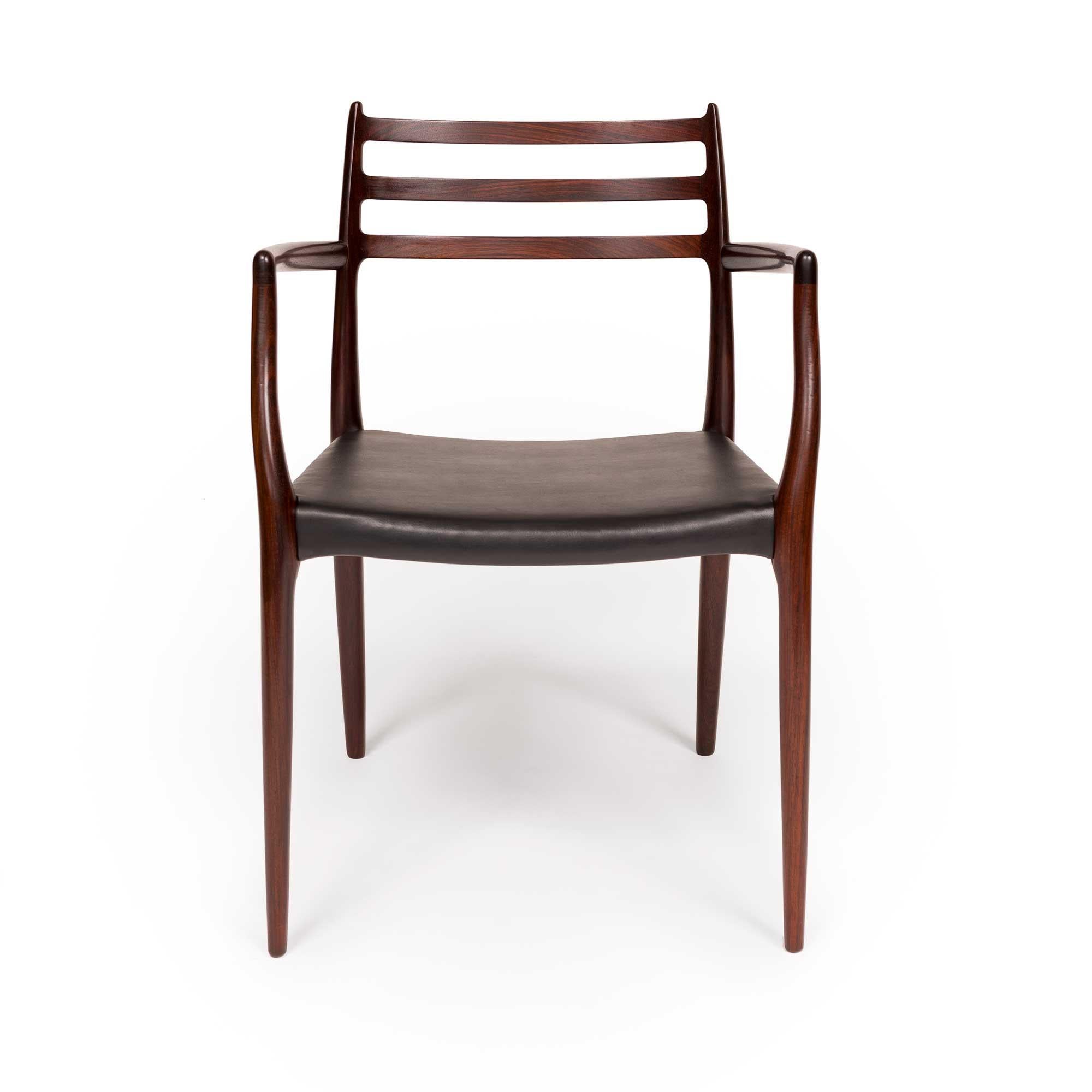 Vintage Niels Otto Møller 78 & 62 Dining Chairs in Solid Rosewood (Set of 6) For Sale 8