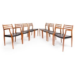 Vintage Niels Otto Møller 78 & 62 Dining Chairs in Solid Teak Set of 8