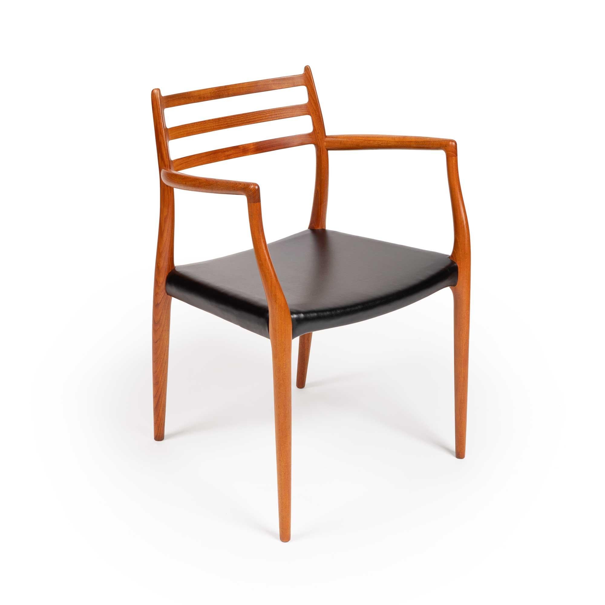 Danois Chaises de salle à manger vintage Niels Otto Møller 78 & 62 en teck massif, ensemble de 8 en vente