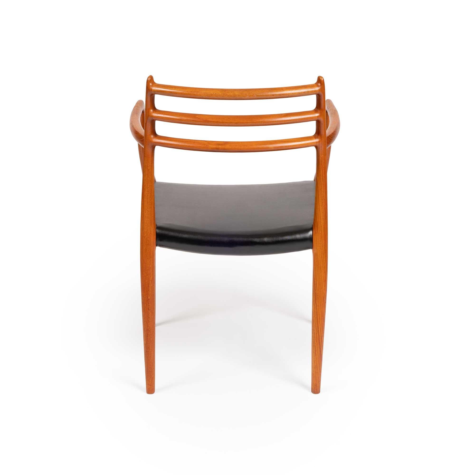 Teck Chaises de salle à manger vintage Niels Otto Møller 78 & 62 en teck massif, ensemble de 8 en vente