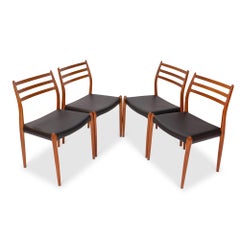 Vintage Niels Otto Møller 78 Dining Chairs in Solid Teak Set of 4