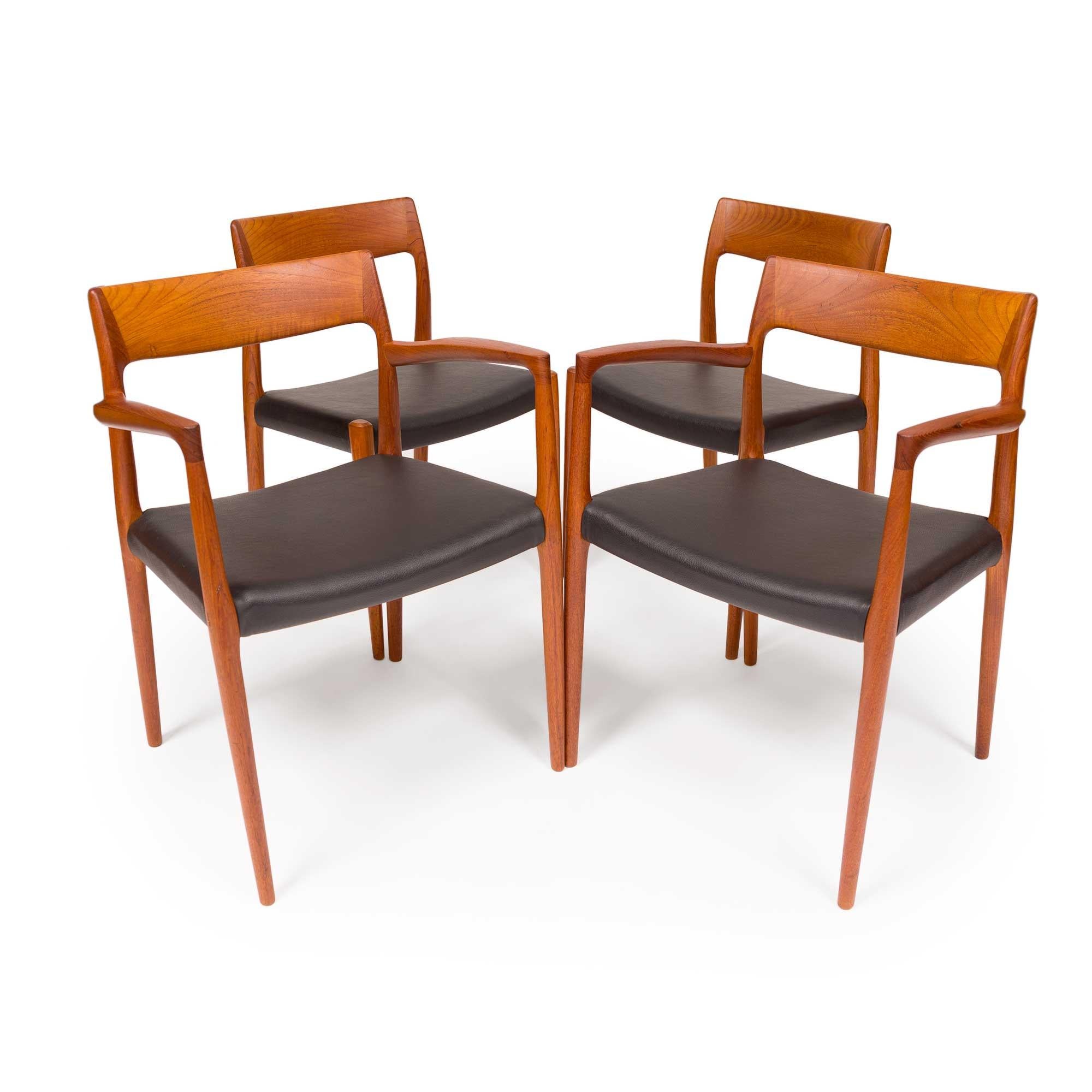 Niels Otto Møller, a distinguished Danish furniture designer and founder of J.L. Møllers Møbelfabrik, left an indelible mark on mid-century modern design. Renowned for his beautifully crafted wooden chairs, Møller's creations epitomized clean lines,