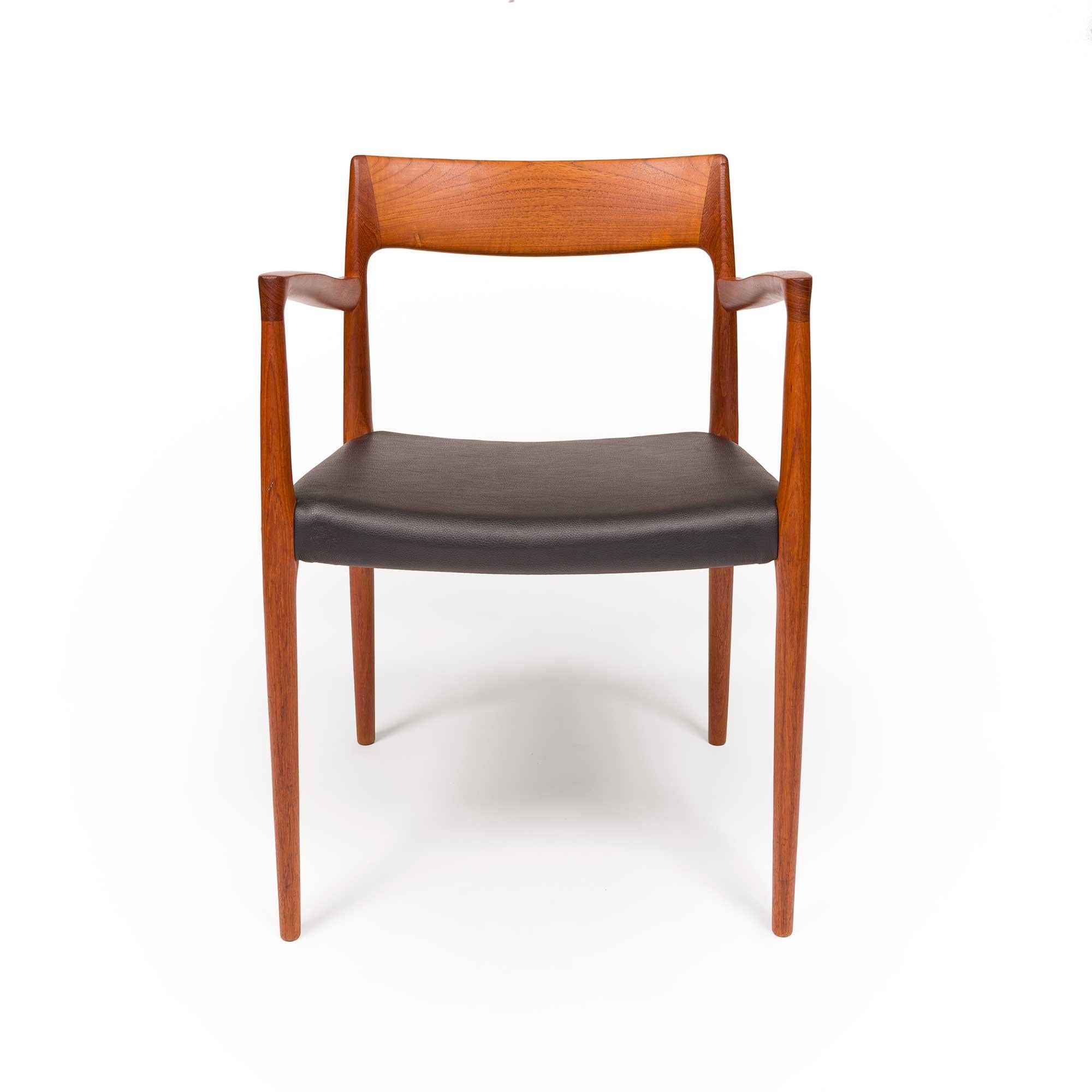 Vintage Niels Otto Møller Model 77 & 57 Dining Chairs in Solid Teak 1
