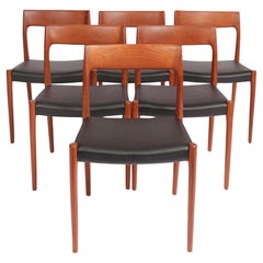 Used Niels Otto Møller Model 77 Dining Chairs in Solid Teak