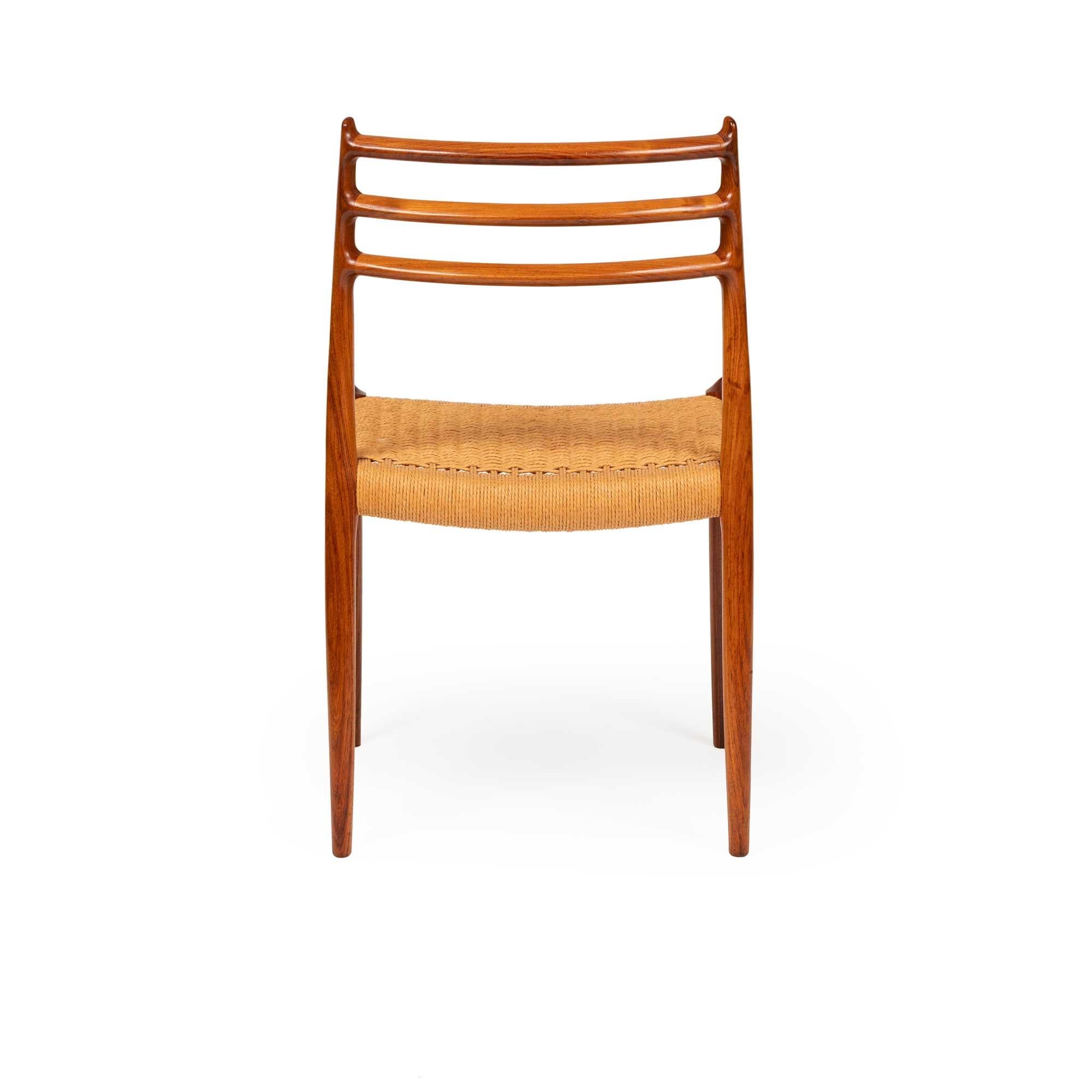 Vintage Niels Otto Møller Model 78 and 62 Dining Chairs – Rosewood