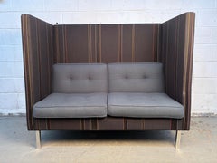 Vintage Nienkämper Tuxedo High-Back Privacy Booth Sofa