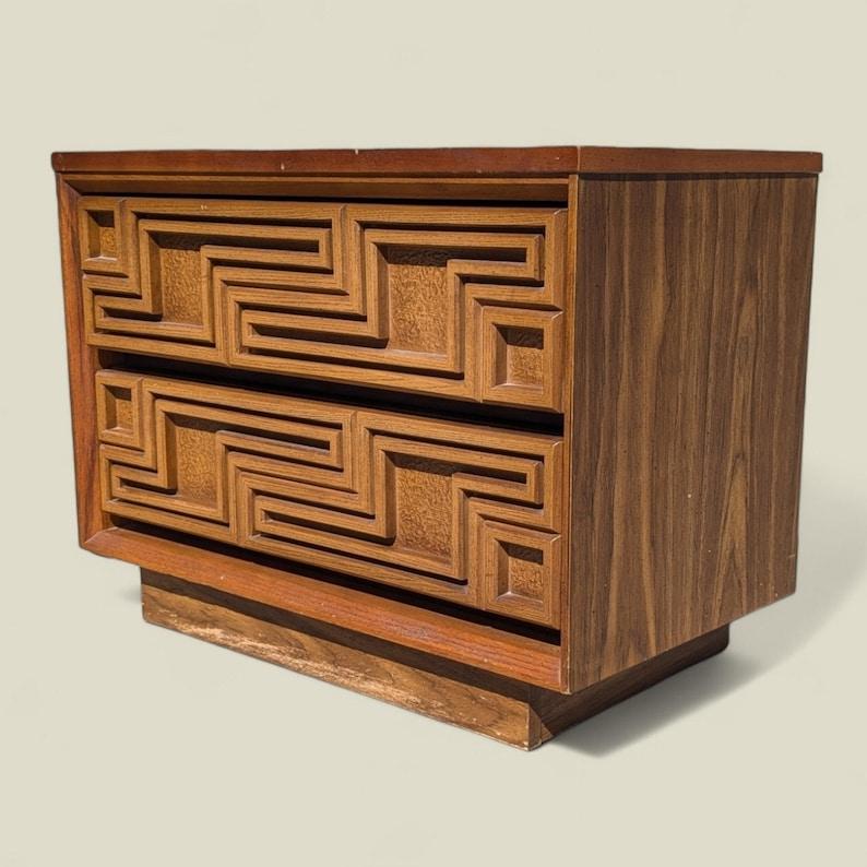19th Century Vintage Nightstand by Bassett Furniture Industries, Mid Century, MCM For Sale