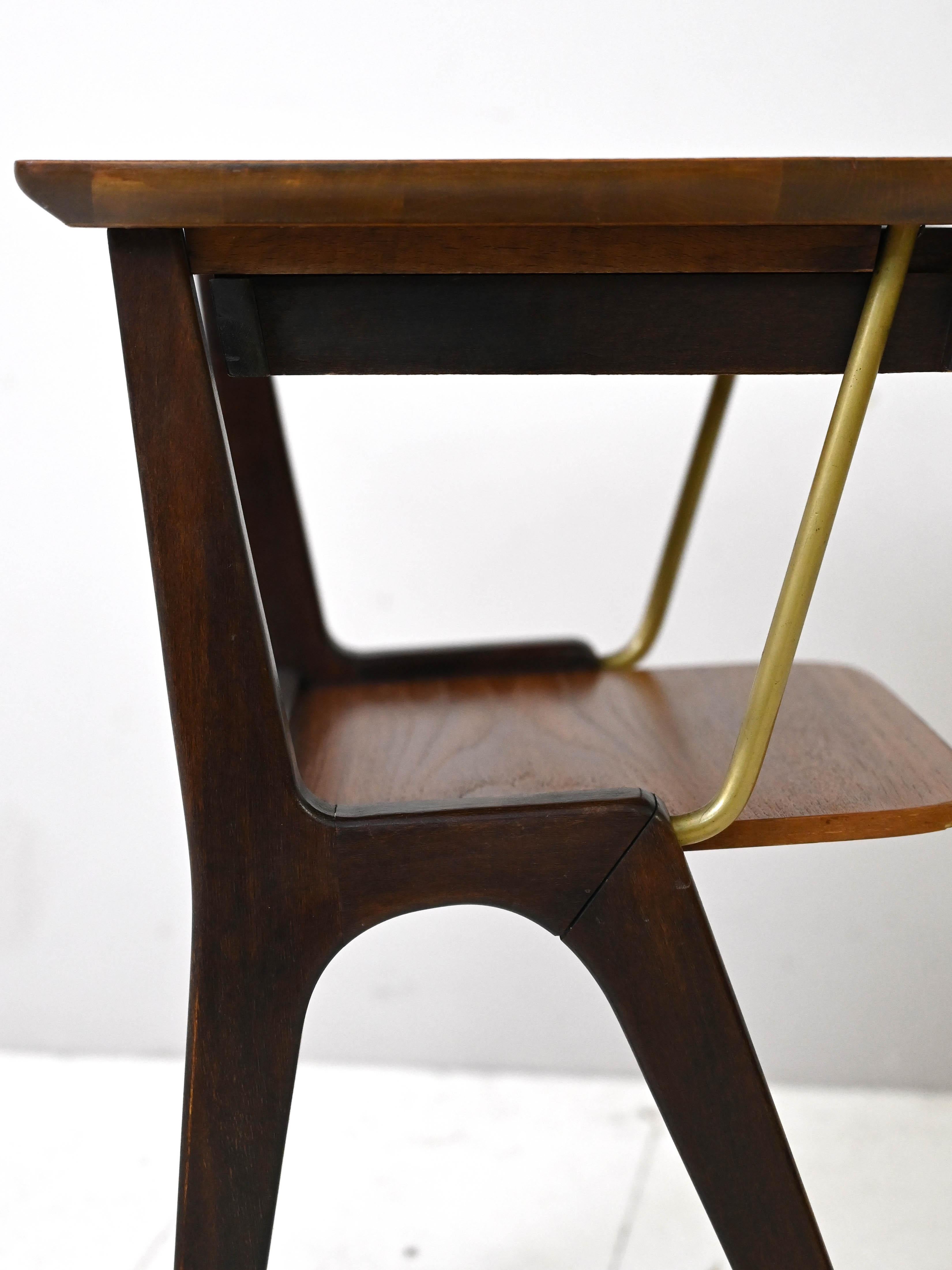 Vintage Nightstand with Brass Details 3