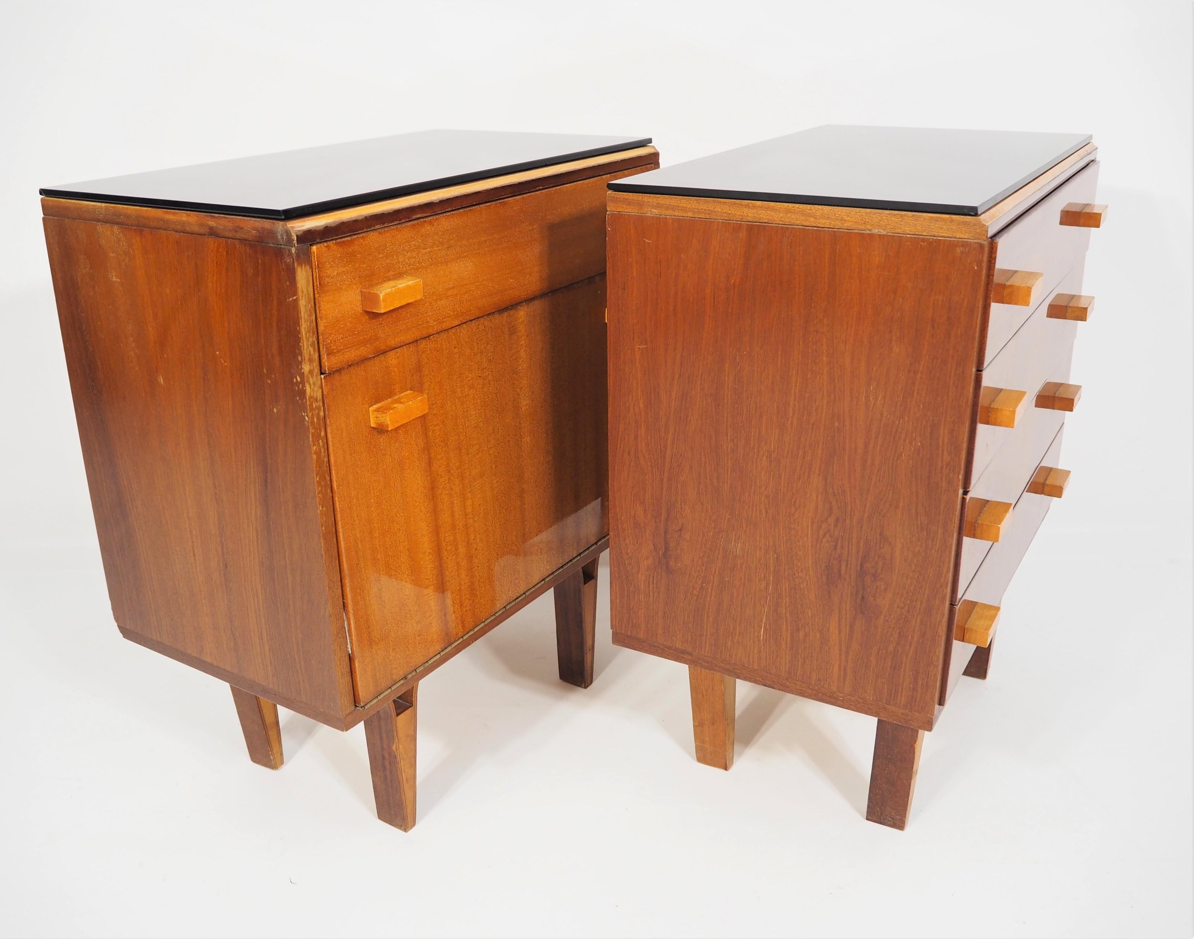 Czech Vintage Nightstands 1970s, Set of 2