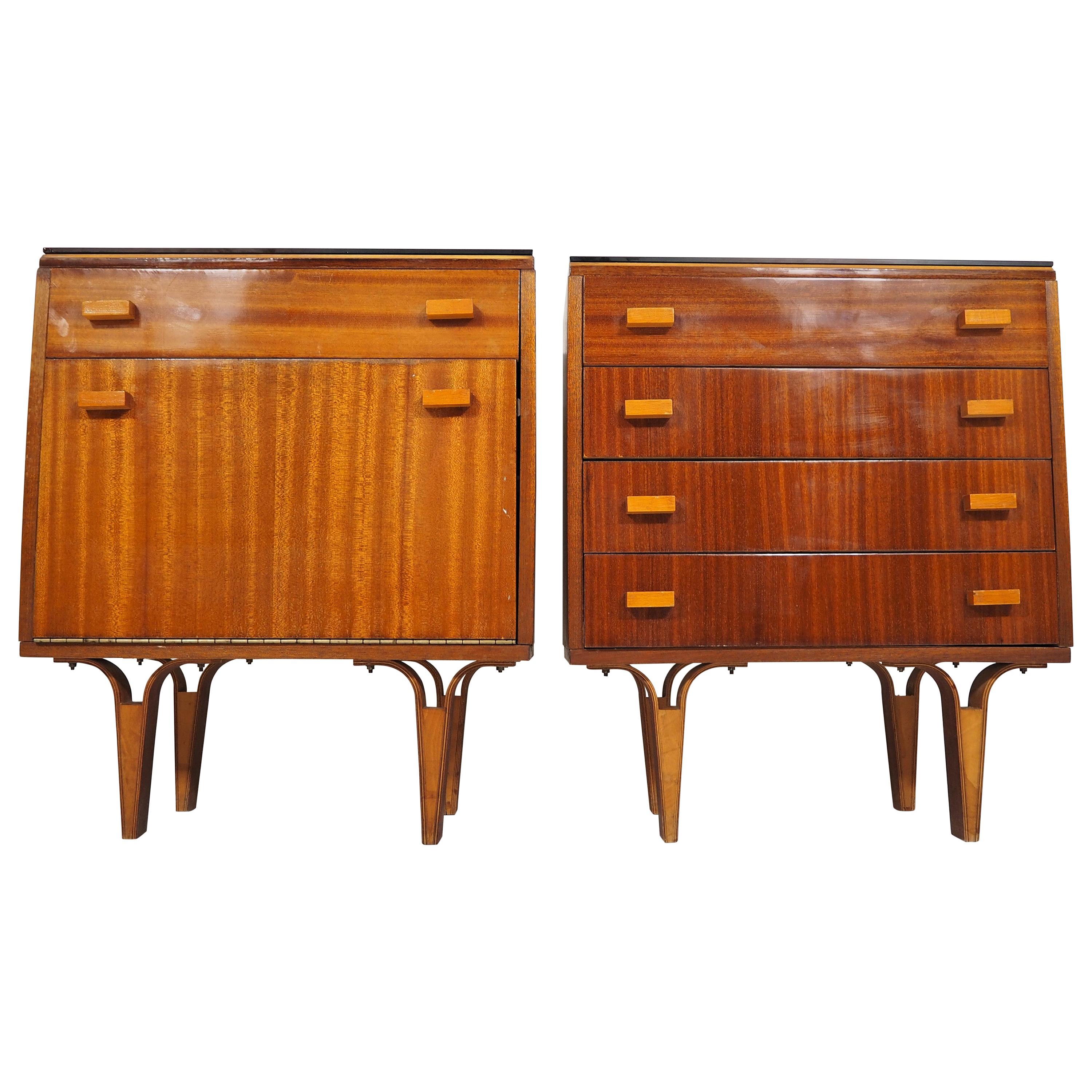 Vintage Nightstands 1970s, Set of 2