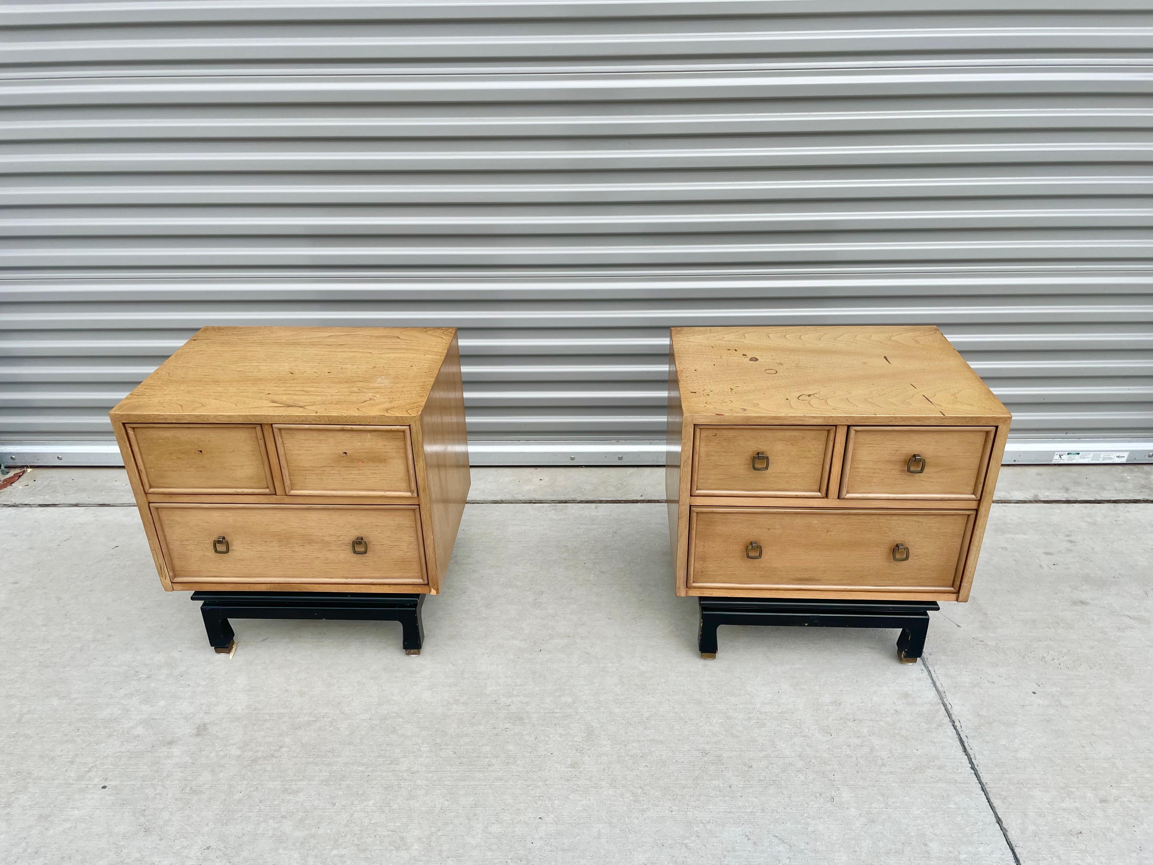 Mid-Century Modern Vintage Nightstands by American of Martinsville For Sale