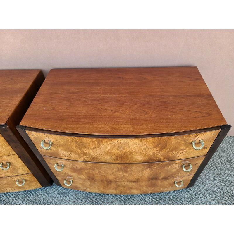 American Vintage Nightstands Chests Briar Burl Wood by Hickory White For Sale