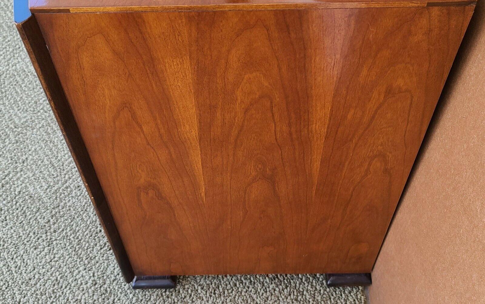Late 20th Century Vintage Nightstands Chests Briar Burl Wood by Hickory White For Sale