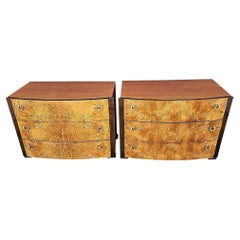 Vintage Nightstands Chests Briar Burl Wood by Hickory White