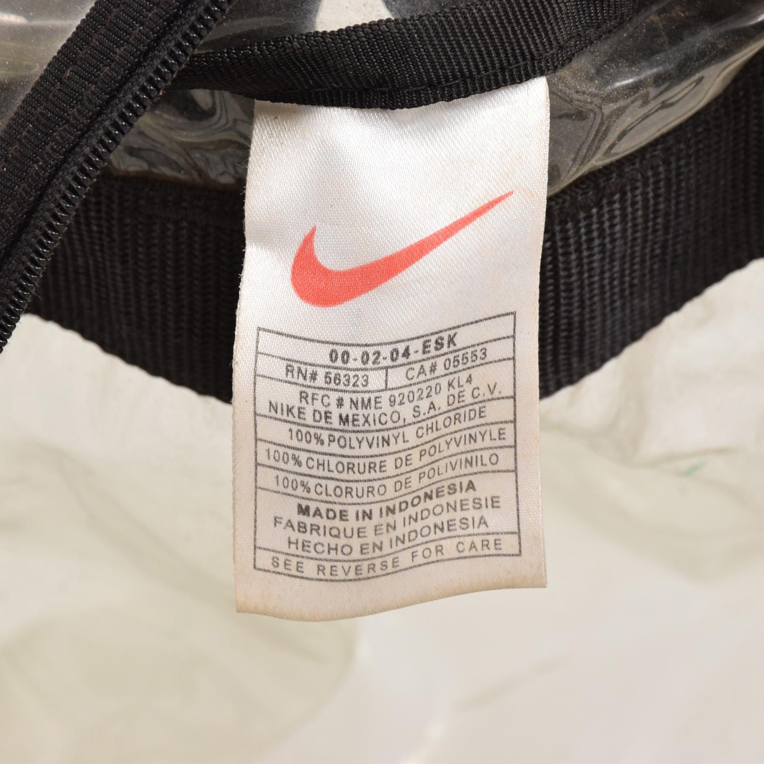 Modern 1980s Nike Vinyl Backpack Clear See-Through Advertising Cool 