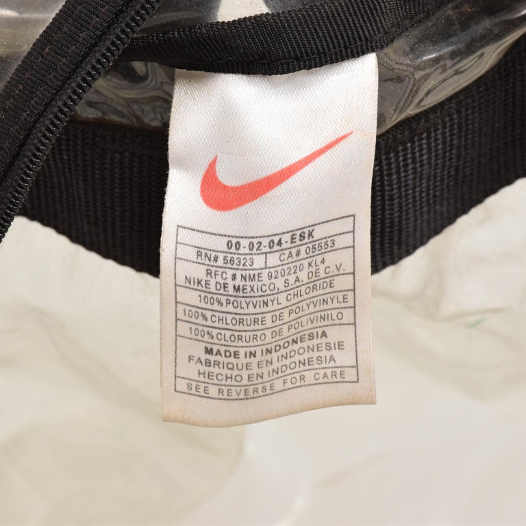 Vintage Nike Plastic Back Pack Clear See Through Advertising Cool For ...