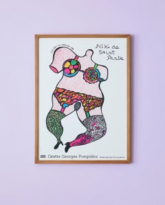 Vintage Niki de Saint Phalle Centre Pompidou Exhibition Poster, France, 1980