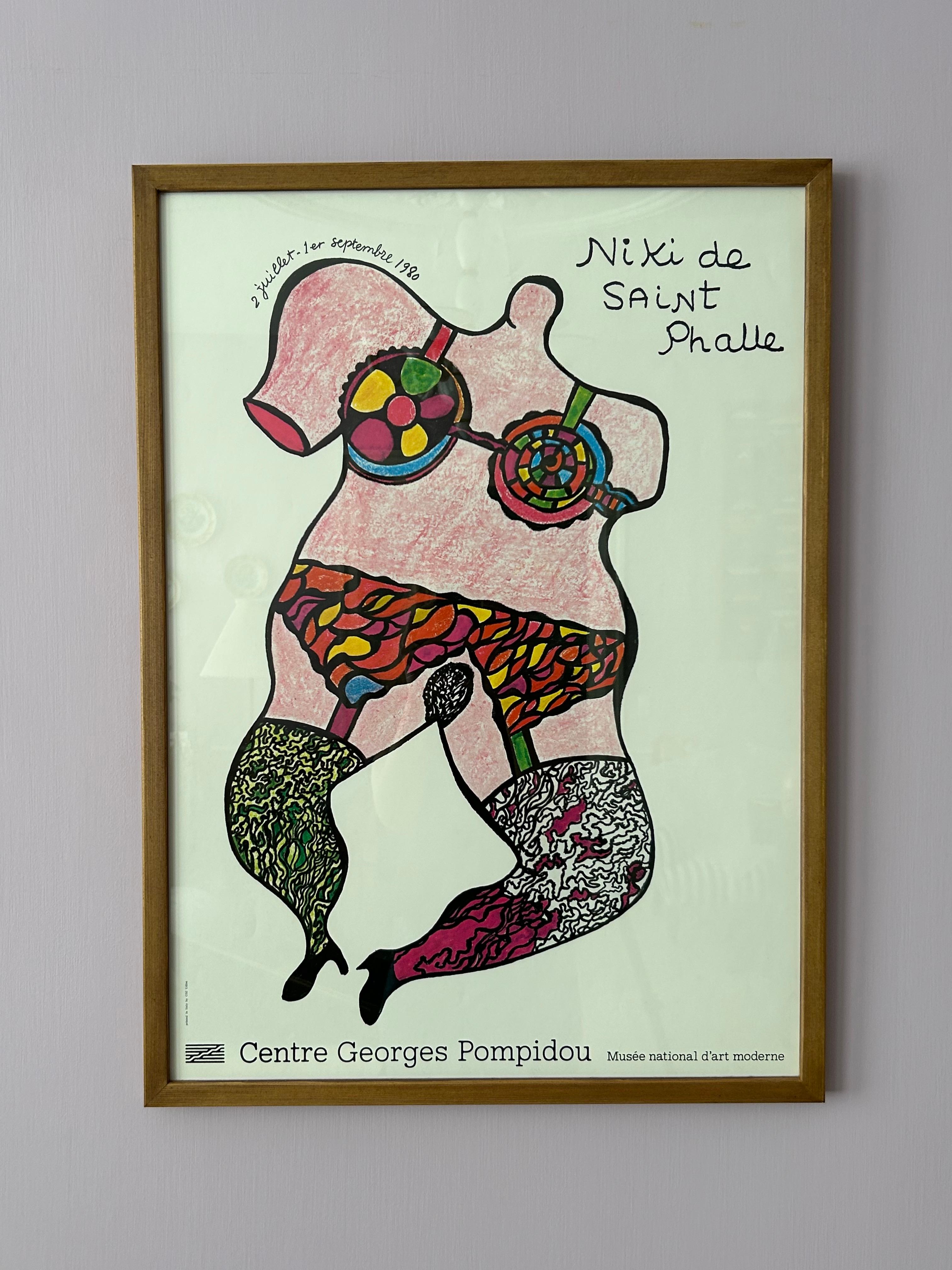 Vintage Niki de Saint Phalle Centre Pompidou, Ausstellungsplakat, Frankreich, 1980 im Zustand „Gut“ im Angebot in Copenhagen K, DK