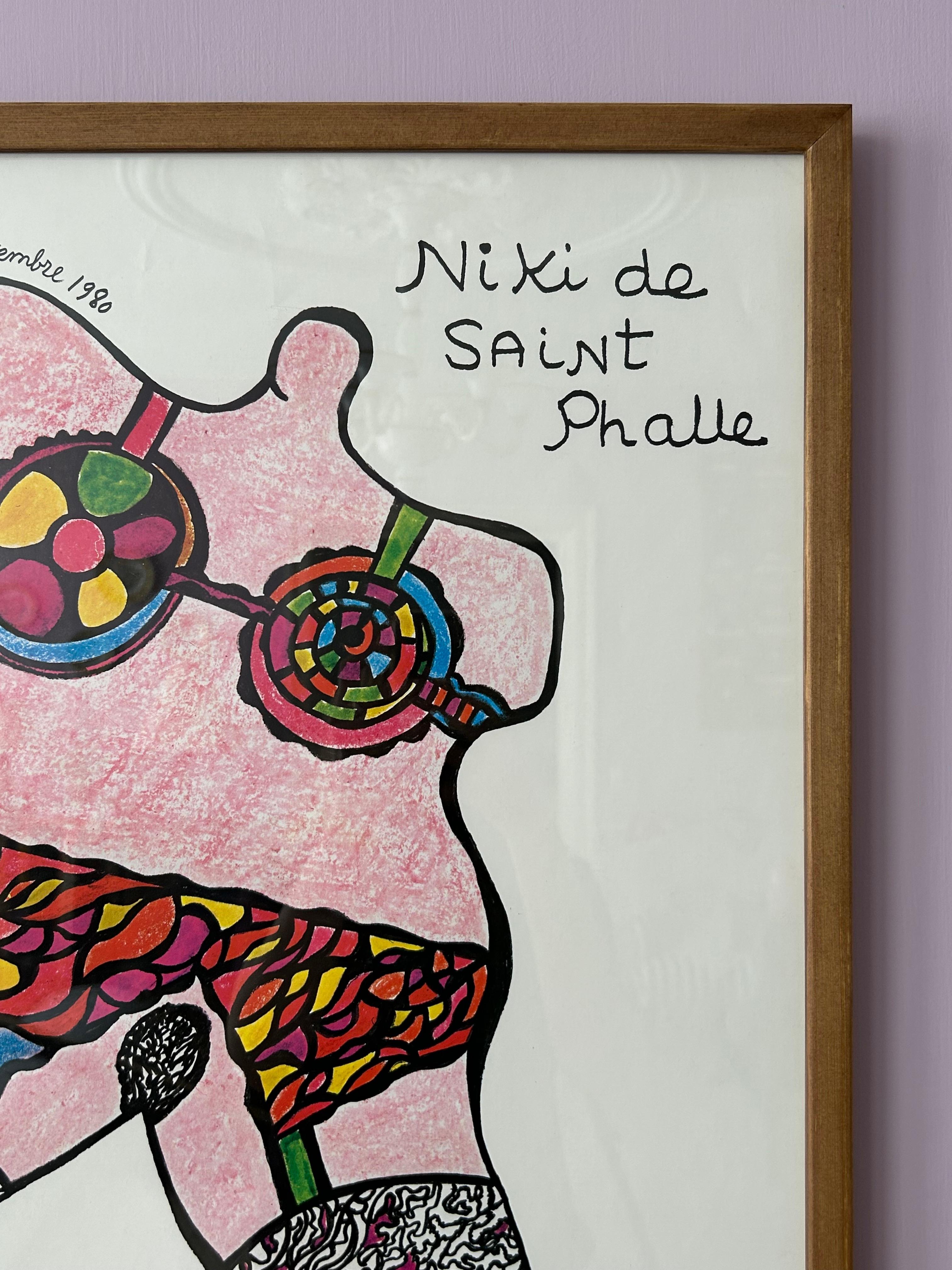 Vintage Niki de Saint Phalle Centre Pompidou, Ausstellungsplakat, Frankreich, 1980 (Ende des 20. Jahrhunderts) im Angebot