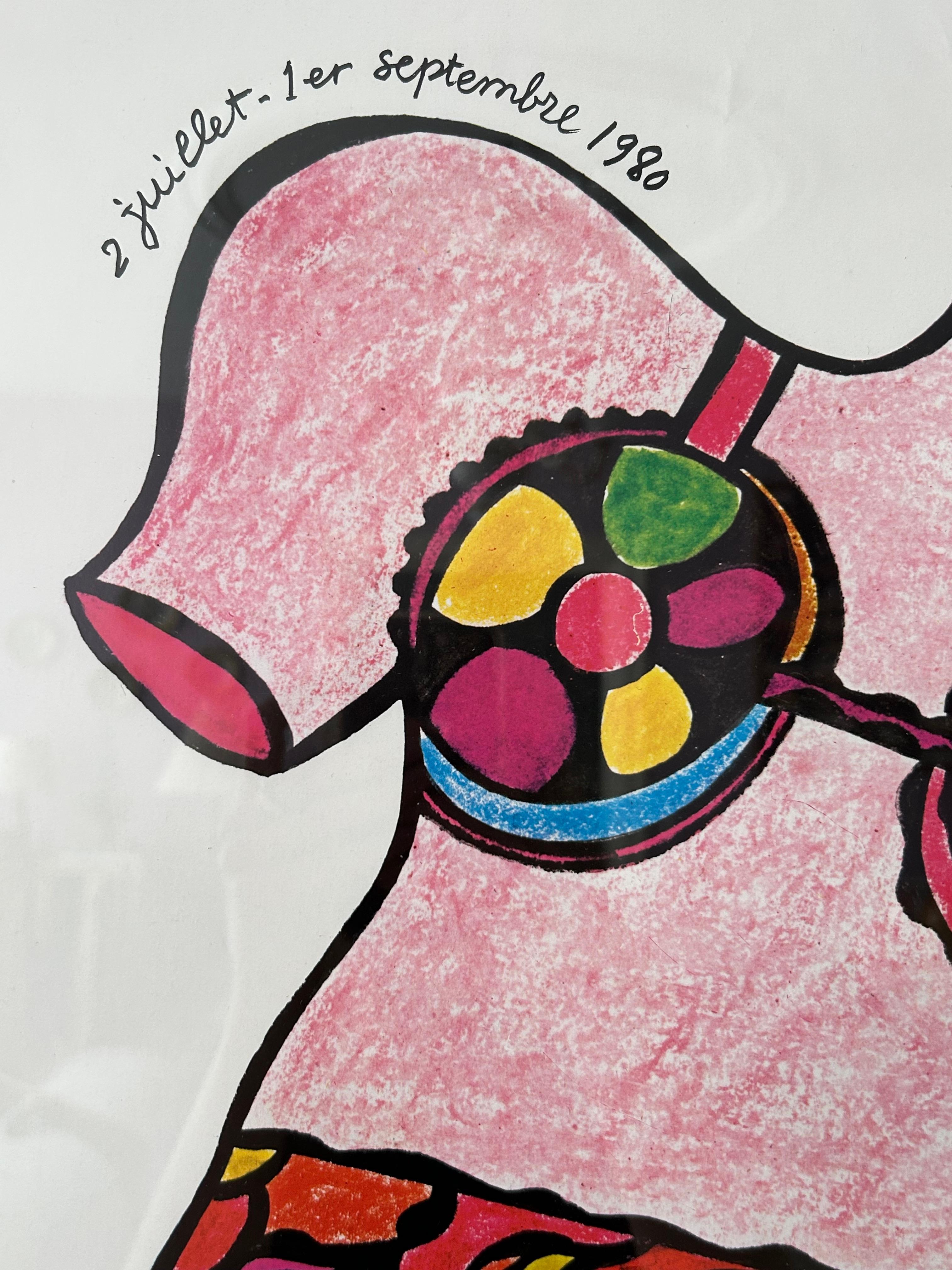 Vintage Niki de Saint Phalle Centre Pompidou, Ausstellungsplakat, Frankreich, 1980 im Angebot 1