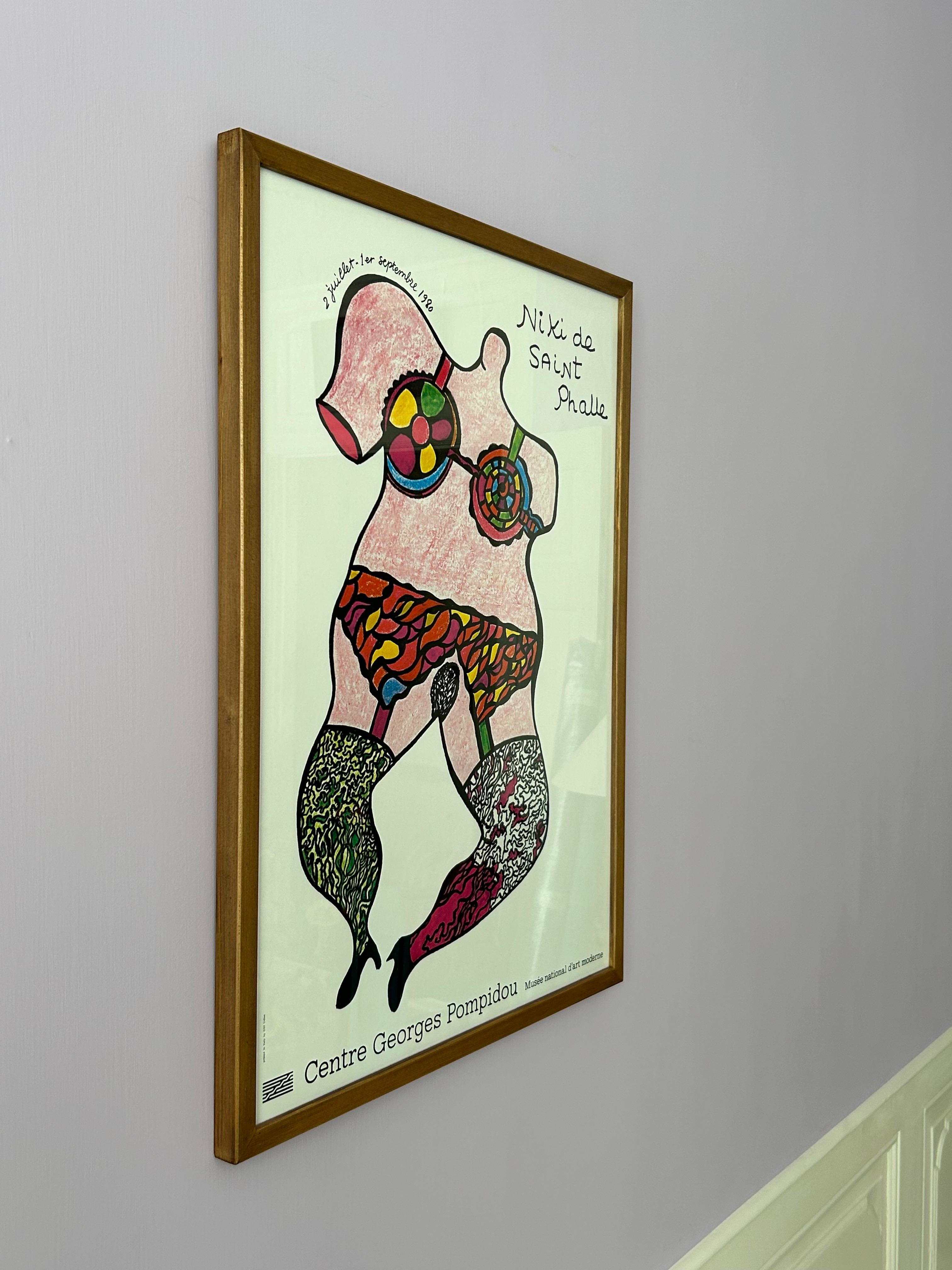 Vintage Niki de Saint Phalle Centre Pompidou, Ausstellungsplakat, Frankreich, 1980 im Angebot 3