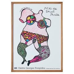 Vintage Niki de Saint Phalle Centre Pompidou Exhibition Poster, France, 1980