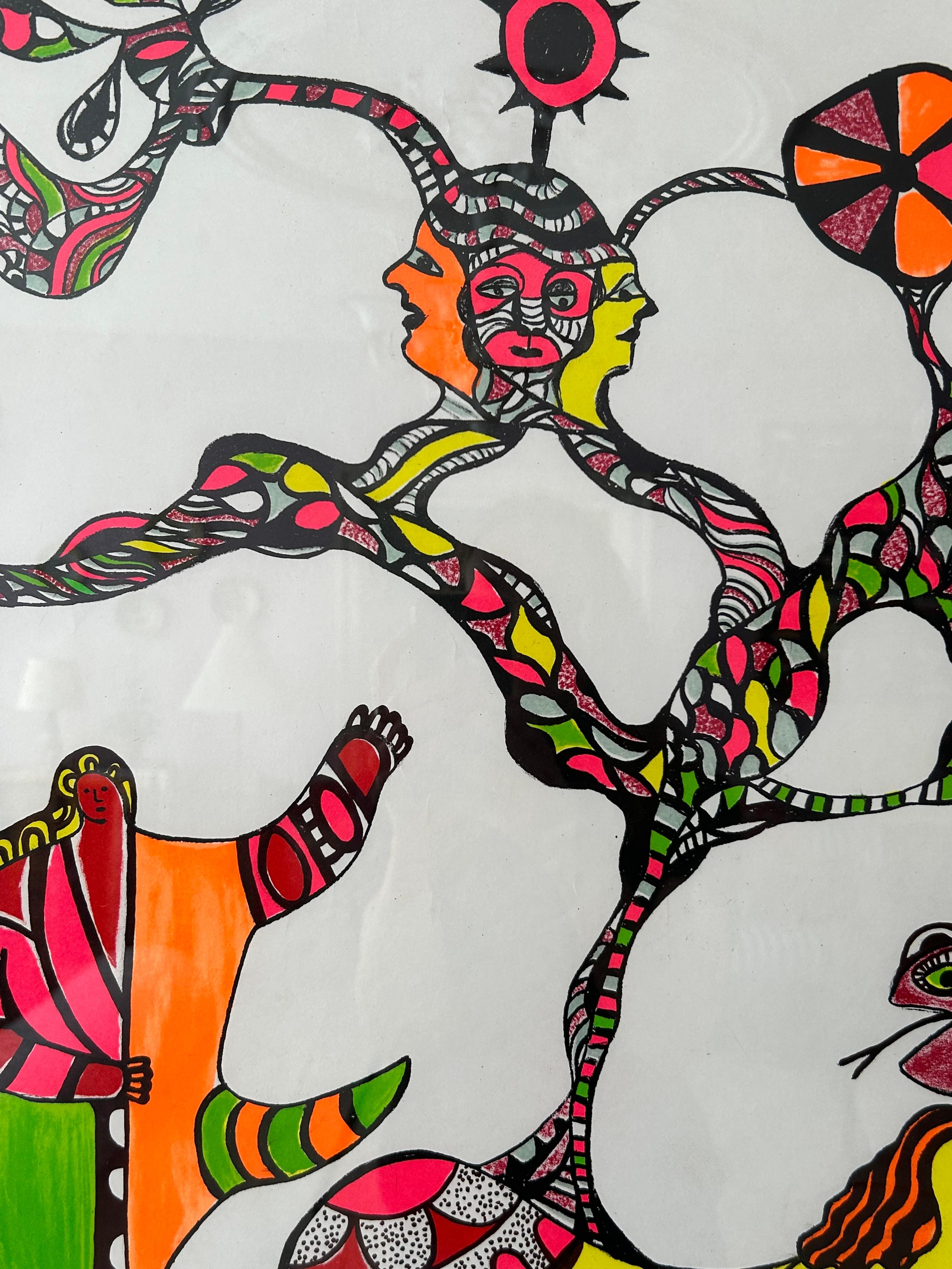 Vintage Niki de Saint Phalle Galerie A. Iolas Exhibition Poster, France, 1970 For Sale 1
