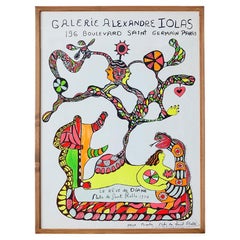 Retro Niki de Saint Phalle Galerie A. Iolas Exhibition Poster, France, 1970