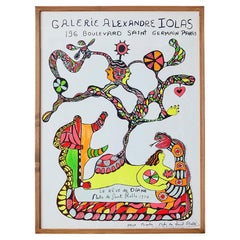 Vintage Niki de Saint Phalle Galerie A. Iolas Ausstellungsplakat, Frankreich, 1970