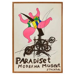 Vintage Niki de Saint Phalle "Paradiset" Exhibition Poster, Sweden, 20th Century