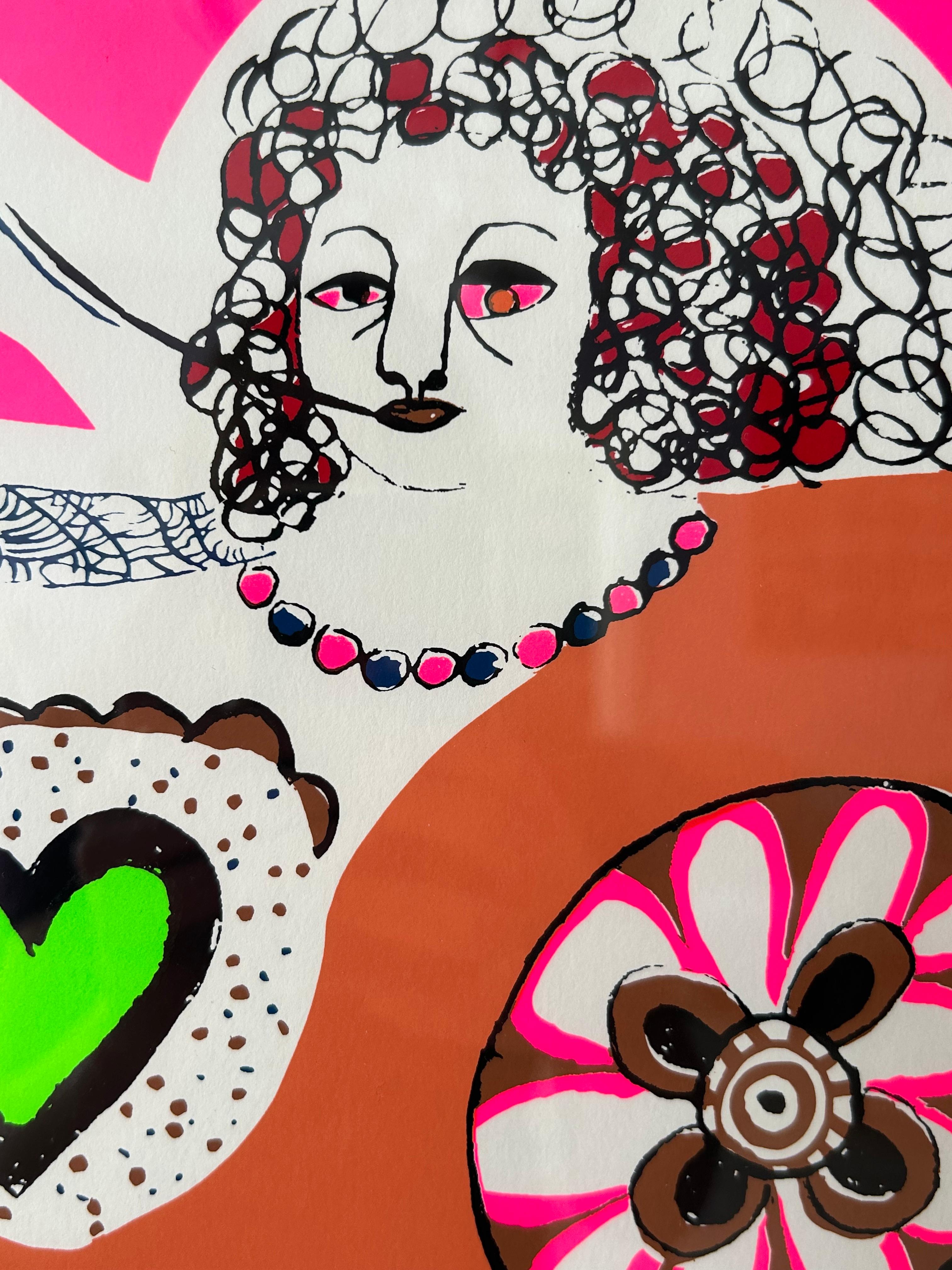 Vintage Niki de Saint Phalle Space Niki Ueno Ausstellungsplakat, Japan, 1980 im Angebot 3