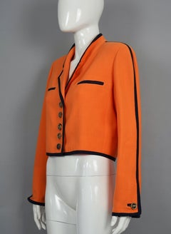 Vintage NINA RICCI Edition Boutique Orange Crop Jacket