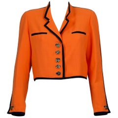 Vintage NINA RICCI Edition Boutique Orange Crop Jacket