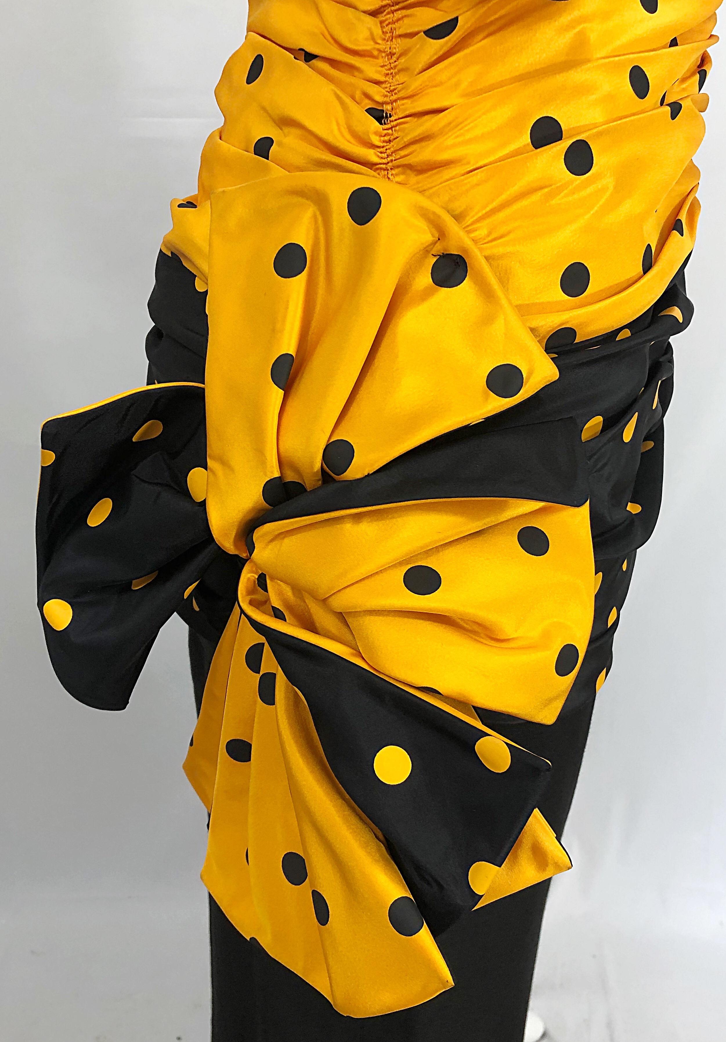 Vintage Nina Ricci Haute Couture 1980s Avant Garde Linen + Silk Strapless Gown For Sale 4