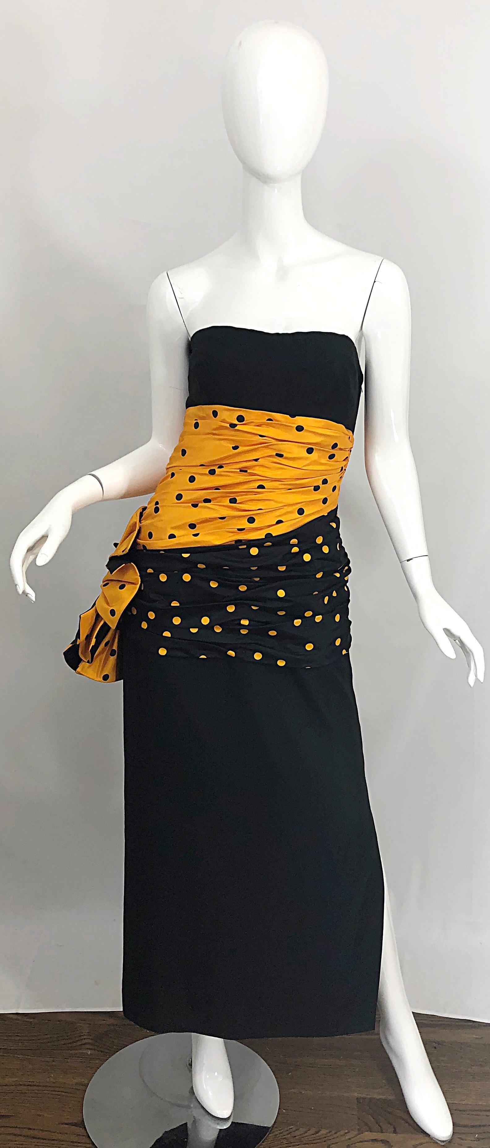 Vestido sin tirantes Vintage Nina Ricci Haute Couture 1980s Avant Garde Lino + Seda en venta 8
