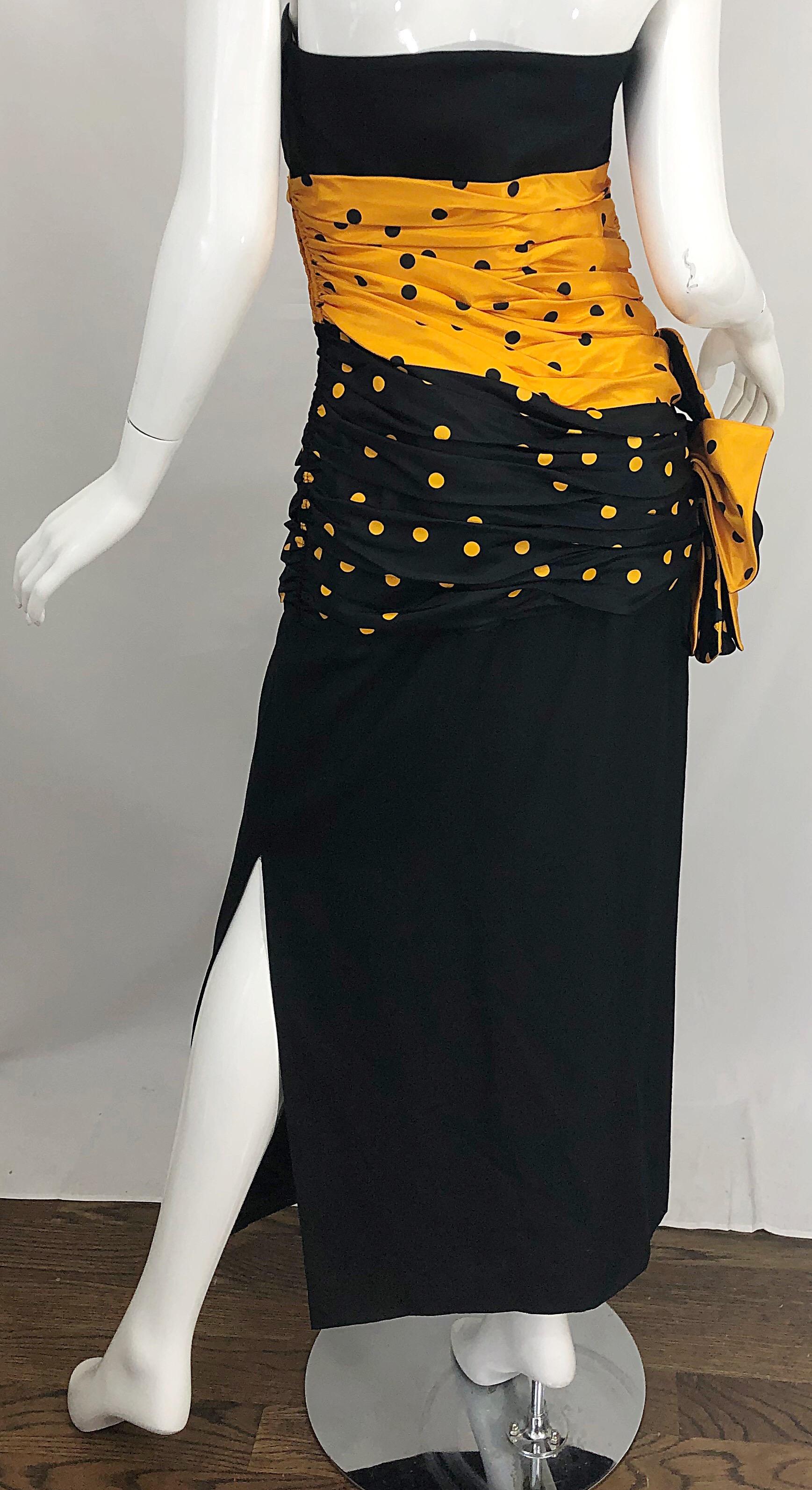 Vintage Nina Ricci Haute Couture 1980s Avant Garde Linen + Silk Strapless Gown For Sale 8
