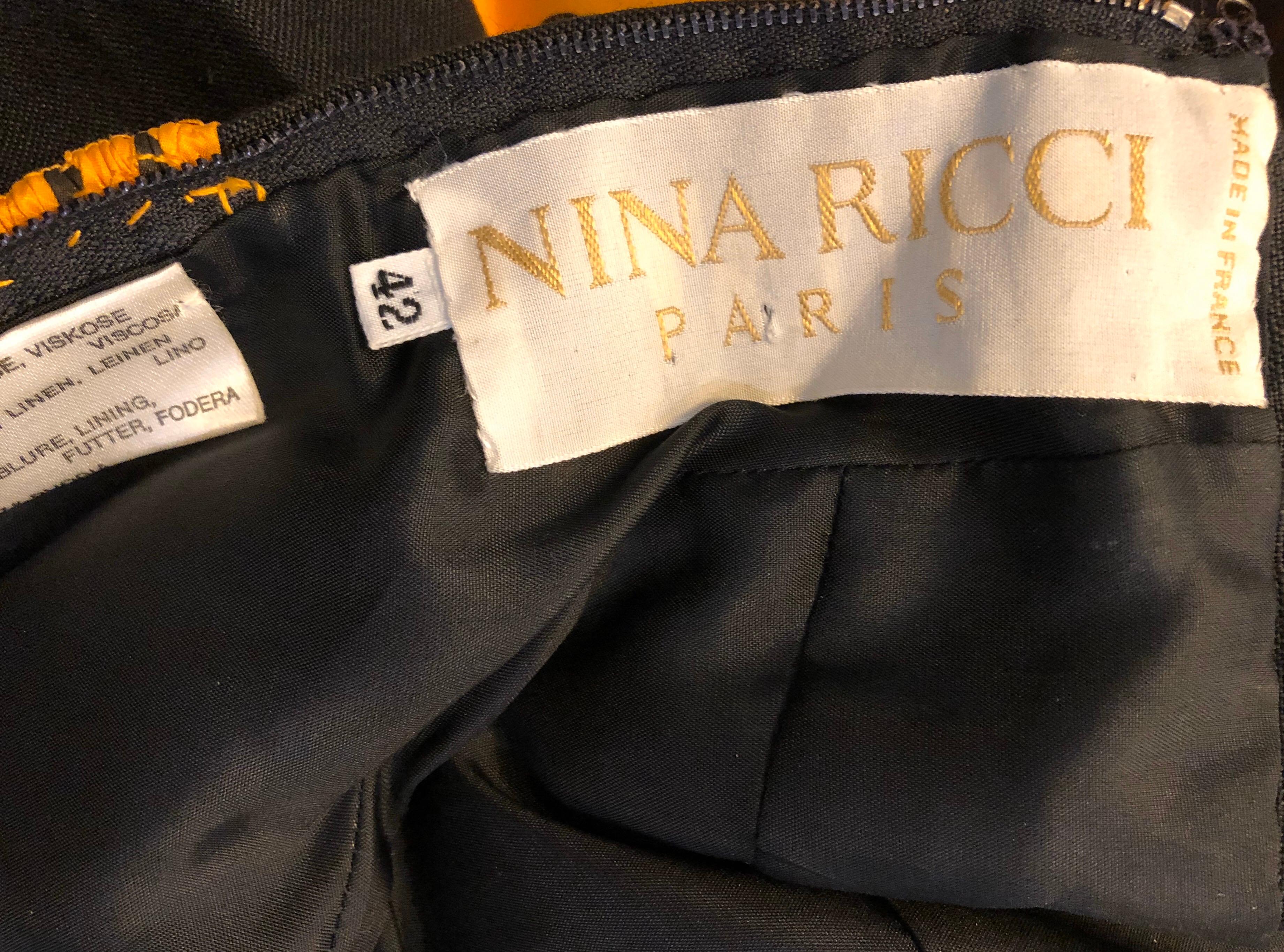 Vintage Nina Ricci Haute Couture 1980s Avant Garde Linen + Silk Strapless Gown For Sale 10